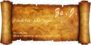 Zsuffa János névjegykártya